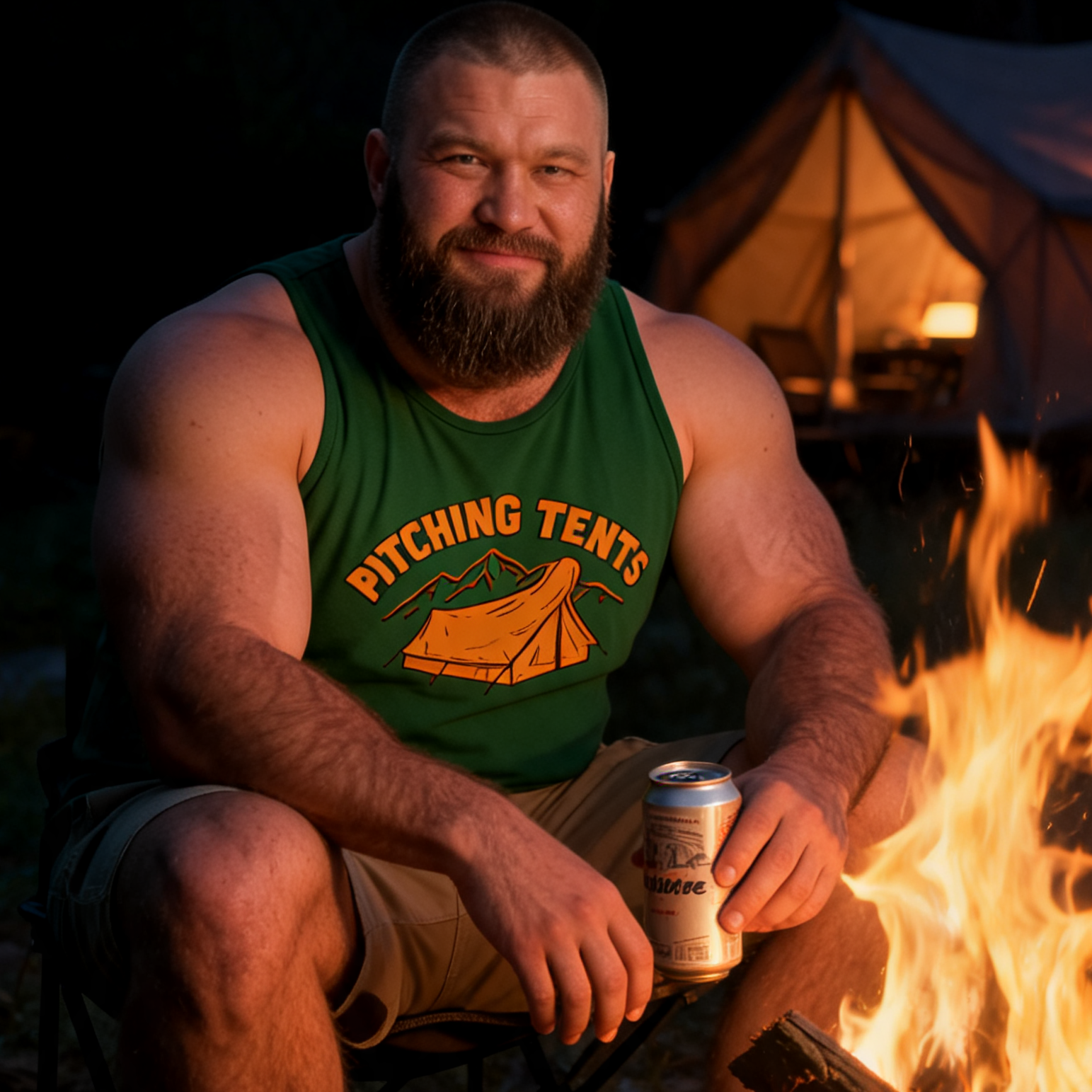 Pitching Tents Tank