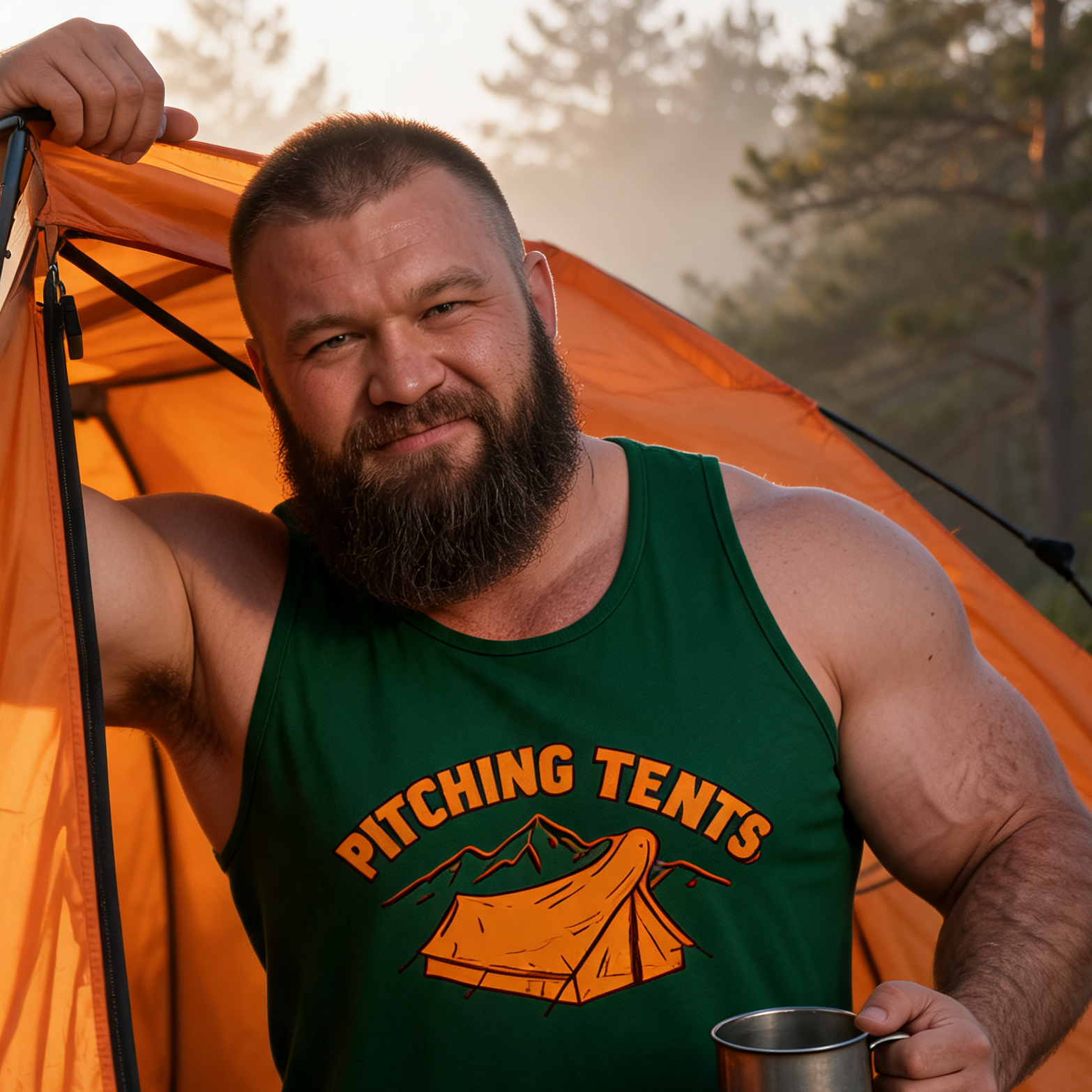 Pitching Tents Tank